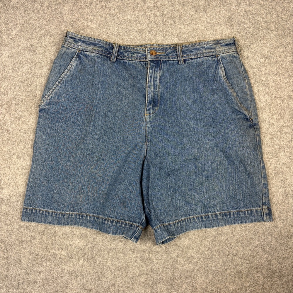 White Stag Womens Medium Stone Denim Shorts High Waisted Cotton Size 10 WS284106